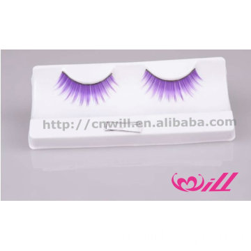 Colorful False Eyelashes Purple Long Thick False Eyelashes